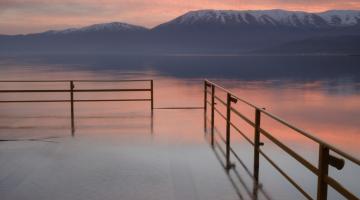 "Albanian Sunrise" by Rob Fairhead - Sunrise over Lake Ohrid, Pogradec, - Europe Albania